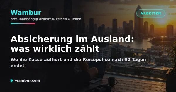 Vorschaubild: Absicherung im Ausland. Was die Kasse zahlt, wo Reisepolicen enden, und die Rückkehr