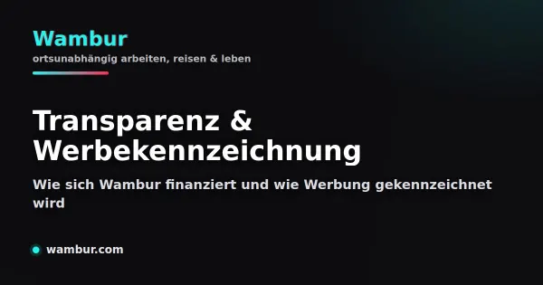 Vorschaubild: Transparenz und Werbung. Wie sich Wambur finanziert und wie Werbung gekennzeichnet wird