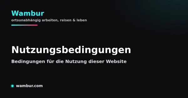 Vorschaubild: Nutzungsbedingungen. Bedingungen für die Nutzung dieser Website