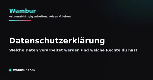 Vorschaubild: Datenschutzerklärung. Welche Daten verarbeitet werden und welche Rechte du hast