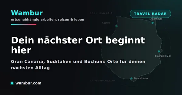 Vorschaubild: Travel Radar. Arbeitsorte, Strände, Klima und Mobilität auf der Karte entdecken